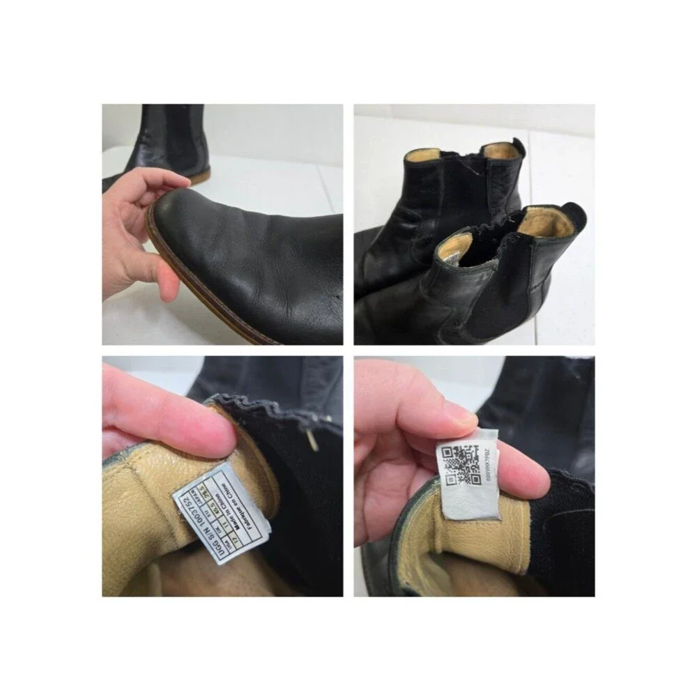 UGG Stevenson Mens Chelsea Boots Size 12 1003752 Black Leather Slip On Career